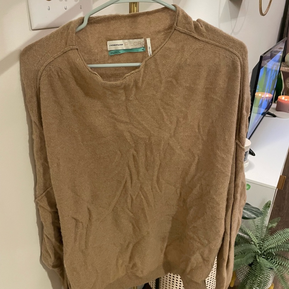 Anthropologie Cashmere Mock Neck Sweater